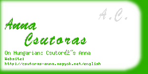 anna csutoras business card